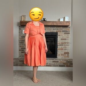 Elegant Coral Wedding Dress